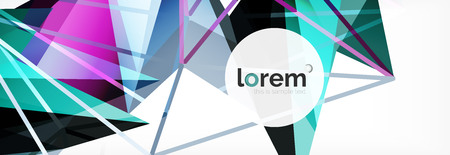 Modern geometric background. Poster template with polygonal elements. Vector illustration