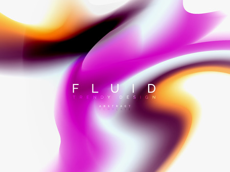Background abstract - liquid colors wave flow, vectorのイラスト素材