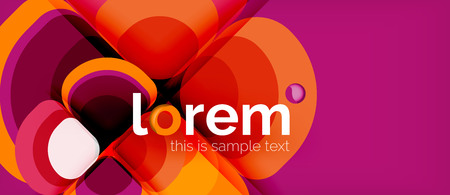 Abstract background - geometric multicolored round shapes composition. Trendy abstract layout template for business or technology presentation or web brochure cover, wallpaper. Vector illustrationのイラスト素材