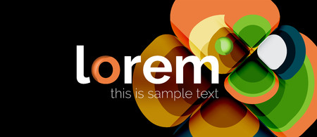 Abstract background - geometric multicolored round shapes composition. Trendy abstract layout template for business or technology presentation or web brochure cover, wallpaper. Vector illustrationのイラスト素材