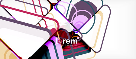 Geometric abstract background. Trendy abstract layout template for business or technology presentation or web brochure cover, wallpaper. Vector illustrationのイラスト素材