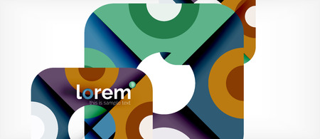 Geometric colorful shapes composition abstract background. Minimal dynamic design. Trendy abstract layout template for business or technology presentation or web brochure cover, wallpaper. Vector illustrationのイラスト素材