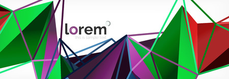 Modern geometric background. Poster template with polygonal elements. Vector illustrationのイラスト素材