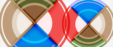 Multicolored round shapes abstract background, vector illustrationのイラスト素材