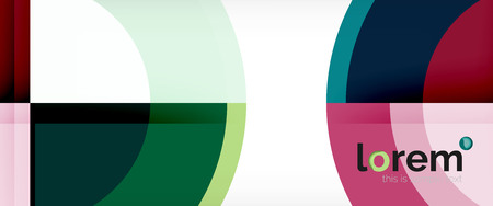 Multicolored round shapes abstract background, vector illustrationのイラスト素材