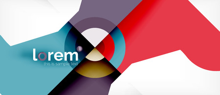 Geometric colorful shapes composition abstract background. Minimal dynamic design. Trendy abstract layout template for business or technology presentation or web brochure cover, wallpaper. Vector illustrationのイラスト素材