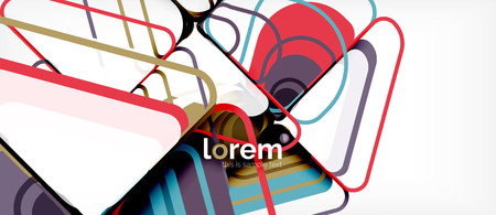 Abstract background - multicolored geometric shapes modern design. Trendy abstract layout template for business or technology presentation or web brochure cover, wallpaper. Vector illustrationのイラスト素材