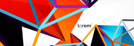 Modern geometric background. Poster template with polygonal elements. Vector illustrationのイラスト素材