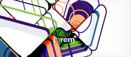 Abstract background - multicolored geometric shapes modern design. Trendy abstract layout template for business or technology presentation or web brochure cover, wallpaper. Vector illustrationのイラスト素材