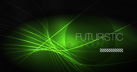 Digital technology abstract background - neon geometric design. Abstract glowing lines. Colorful techno vector background. Futuristic shape.のイラスト素材