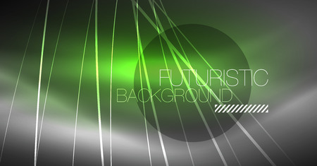 Digital technology abstract background - neon geometric design. Abstract glowing lines. Colorful techno vector background. Futuristic shape.のイラスト素材