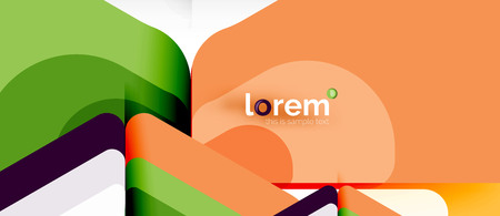 Abstract background - multicolored geometric shapes modern design. Trendy abstract layout template for business or technology presentation or web brochure cover, wallpaper. Vector illustrationのイラスト素材