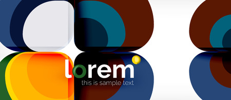 Abstract background - geometric multicolored round shapes composition. Trendy abstract layout template for business or technology presentation or web brochure cover, wallpaper. Vector illustrationのイラスト素材