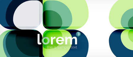 Abstract background - geometric multicolored round shapes composition. Trendy abstract layout template for business or technology presentation or web brochure cover, wallpaper. Vector illustrationのイラスト素材