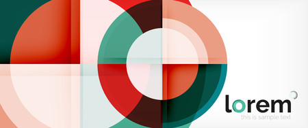 Multicolored round shapes abstract background, vector illustrationのイラスト素材