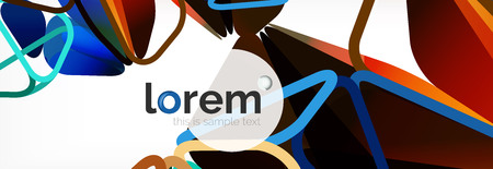 Modern geometric background. Poster template with polygonal elements. Vector illustrationのイラスト素材