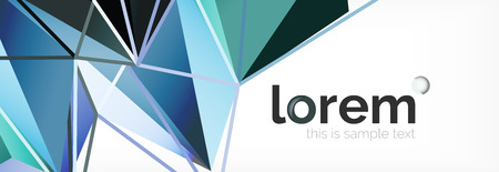 Vector colorful geometric triangle background, crystal banner designのイラスト素材