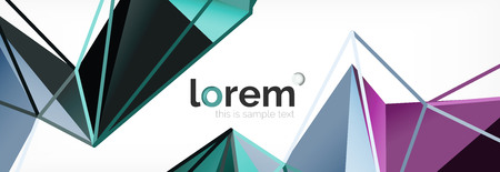 Modern geometric background. Poster template with polygonal elements. Vector illustrationのイラスト素材