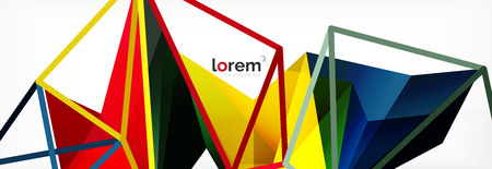 Modern geometric background. Poster template with polygonal elements. Vector illustrationのイラスト素材