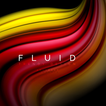 Background abstract - liquid color wave, trendy flowing design templateのイラスト素材