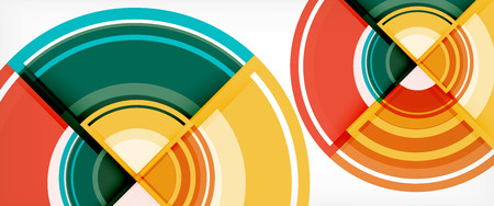 Multicolored round shapes abstract background, vector illustrationのイラスト素材