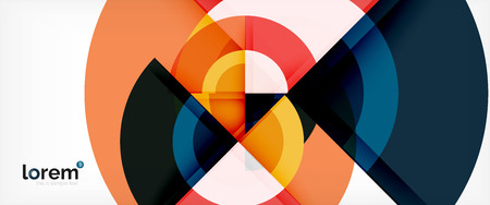 Multicolored round shapes abstract background, vector illustrationのイラスト素材