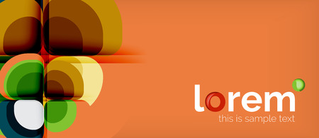 Abstract background - geometric multicolored round shapes composition. Trendy abstract layout template for business or technology presentation or web brochure cover, wallpaper. Vector illustrationのイラスト素材