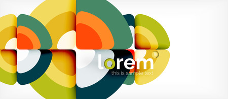 Circles and triangles geometric abstract background. Trendy abstract layout template for business or technology presentation or web brochure cover, wallpaperのイラスト素材