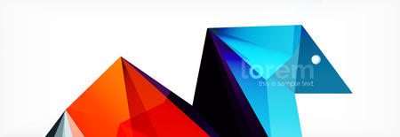 Modern geometric background. Poster template with polygonal elements. Vector illustrationのイラスト素材