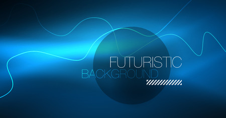 Glowing abstract wave on dark, shiny motion, Christmas and New Year magic space light. Vector techno abstract backgroundのイラスト素材