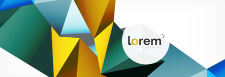 Modern geometric background. Poster template with polygonal elements. Vector illustrationのイラスト素材