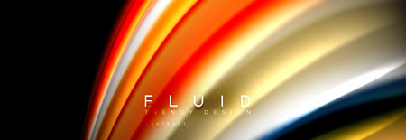 Fluid wave line background or pattern. Geometric technology abstract background. Movement effect. Vector illustrationのイラスト素材