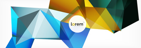 Modern geometric background. Poster template with polygonal elements. Vector illustrationのイラスト素材