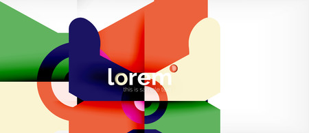Colorful trendy geometric shapes background. Trendy abstract layout template for business or technology presentation or web brochure cover, wallpaper. Vector illustrationのイラスト素材