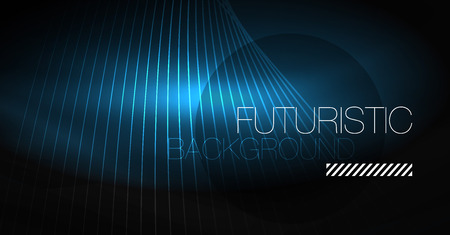 Digital technology abstract background - neon geometric design. Abstract glowing lines. Colorful techno vector background. Futuristic shape.のイラスト素材