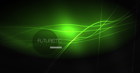 Digital technology abstract background - neon geometric design. Abstract glowing lines. Colorful techno vector background. Futuristic shape.のイラスト素材