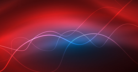 Glowing abstract wave on dark, shiny motion, Christmas and New Year magic space light. Vector techno abstract backgroundのイラスト素材