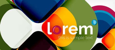 Abstract background - geometric multicolored round shapes composition. Trendy abstract layout template for business or technology presentation or web brochure cover, wallpaper. Vector illustrationのイラスト素材