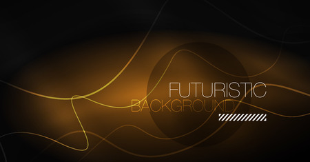 Neon lines wave background. Vector abstract compositionのイラスト素材