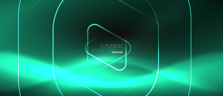 Dark black abstract background with neon colors and lines, vector designのイラスト素材