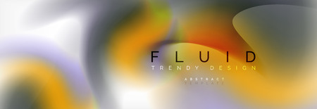 Abstract background holographic liquid colors design, vector wave templateのイラスト素材