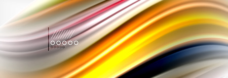 Smooth liquid blur wave background, color flow concept, vector illustrationのイラスト素材