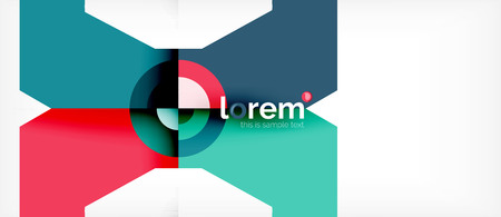 Geometric colorful shapes composition abstract background. Minimal dynamic design. Trendy abstract layout template for business or technology presentation or web brochure cover, wallpaper. Vector illustrationのイラスト素材
