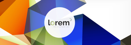 Modern geometric background. Poster template with polygonal elements. Vector illustrationのイラスト素材
