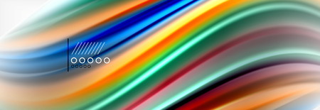 Smooth liquid blur wave background, color flow concept, vector illustrationのイラスト素材