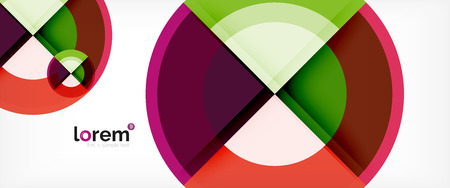 Multicolored round shapes abstract background, vector illustrationのイラスト素材