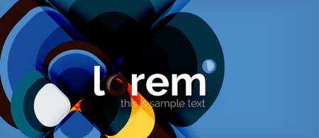 Abstract background - geometric multicolored round shapes composition. Trendy abstract layout template for business or technology presentation or web brochure cover, wallpaper. Vector illustrationのイラスト素材