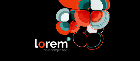 Abstract background - geometric multicolored round shapes composition. Trendy abstract layout template for business or technology presentation or web brochure cover, wallpaper. Vector illustrationのイラスト素材