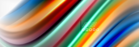 Smooth liquid blur wave background, color flow concept, vector illustrationのイラスト素材