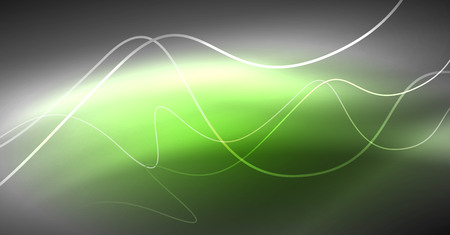Neon lines wave background. Vector abstract compositionのイラスト素材
